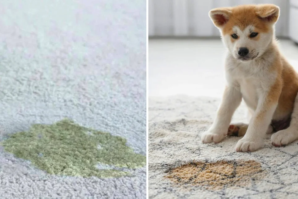 Showing Common Types of Pet Stains