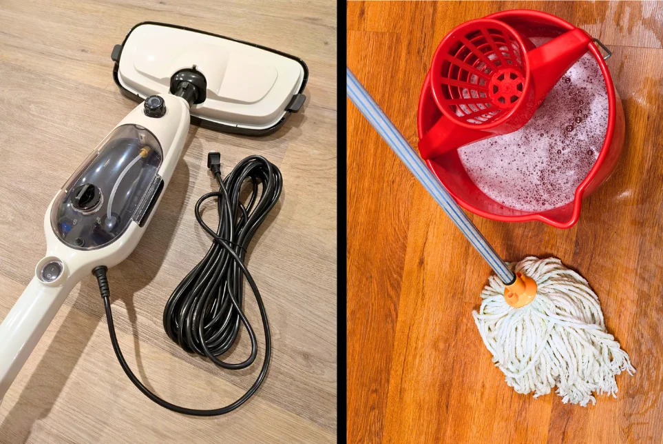 Steam Mop vs Traditional Mop comparison