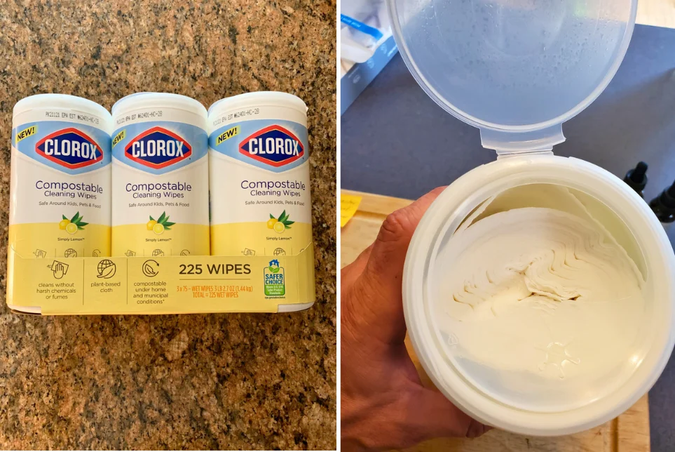 Clorox Free & Clear Compostable Cleaning Wipes